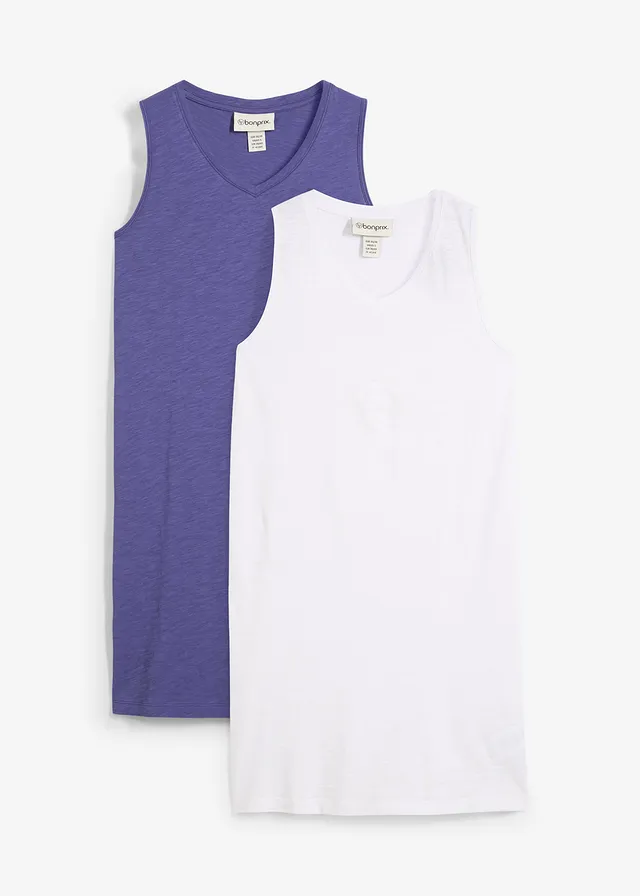 Top lung din bumbac organic 100% (set/2 buc.)