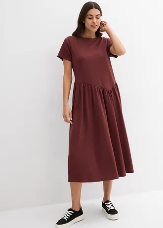 Žerzejové šaty z čisté organické bavlny • kávově hnědá • bonprix obchod