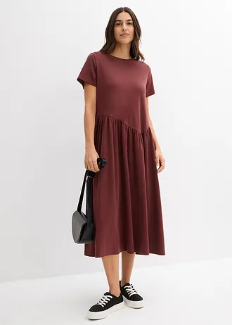 Džersejové šaty z čistej bio bavlny • kávovo hnedá • obchod bonprix