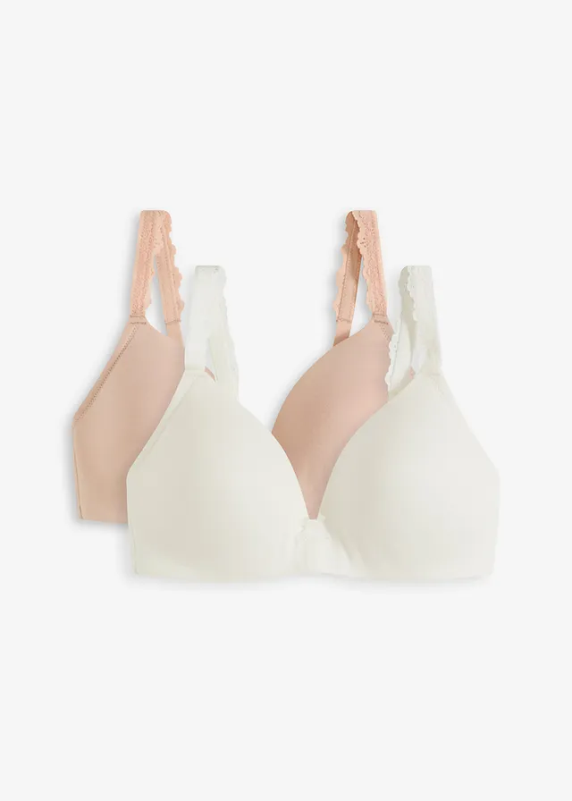 Sutien cu cupe fără armătură, cu bumbac (set/2 buc.)