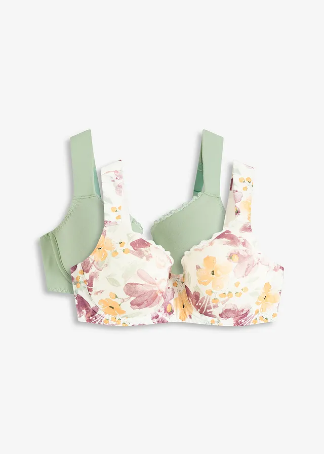 Lot de 2 soutiens-gorge coton à coques et armatures