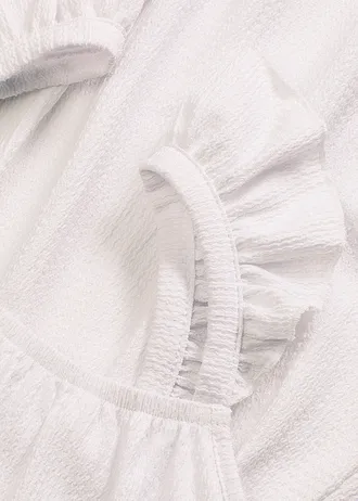 Žerzejový top s volány na ramínkách • bílá • bonprix obchod