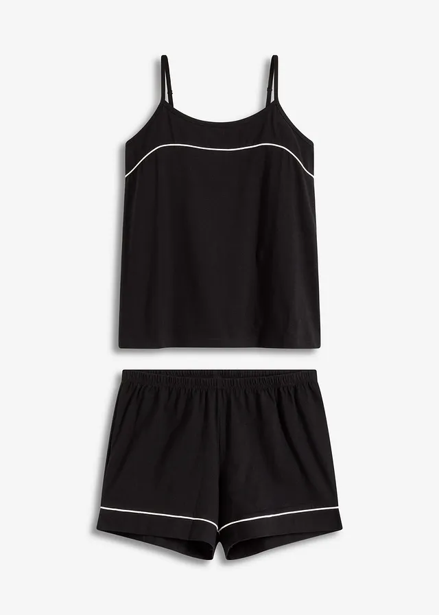 Krátke pyžamo s tenkými ramienkami