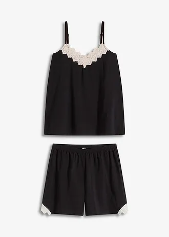 Shortama met spaghettibandjes • zwart • bonprix online shop