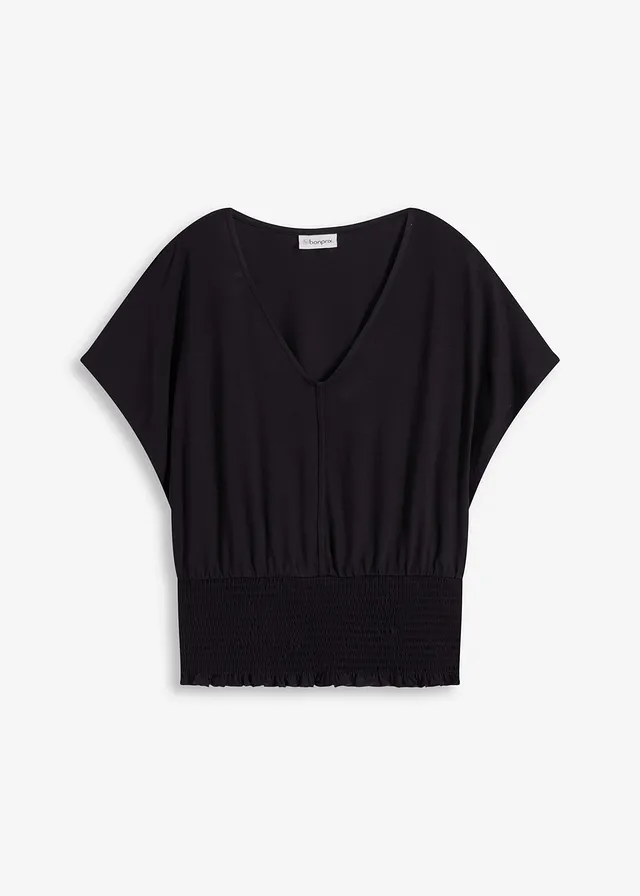 Bluză tricot cu talie fronsată