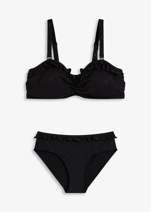 Bikiny s kosticemi (2dílná souprava) • černá • bonprix obchod