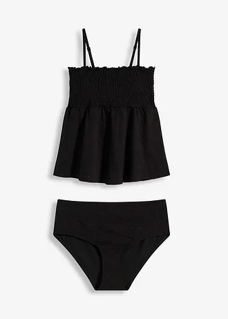 Costum de baie tankini (set/2 piese), culoare: negru