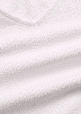 Shirt van gestructureerde crêpe • wit • bonprix online shop