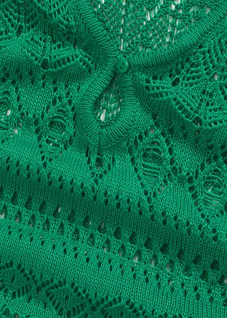 Dlouhé šaty s háčkovaným vzhledem • drahokamově zelená • bonprix obchod