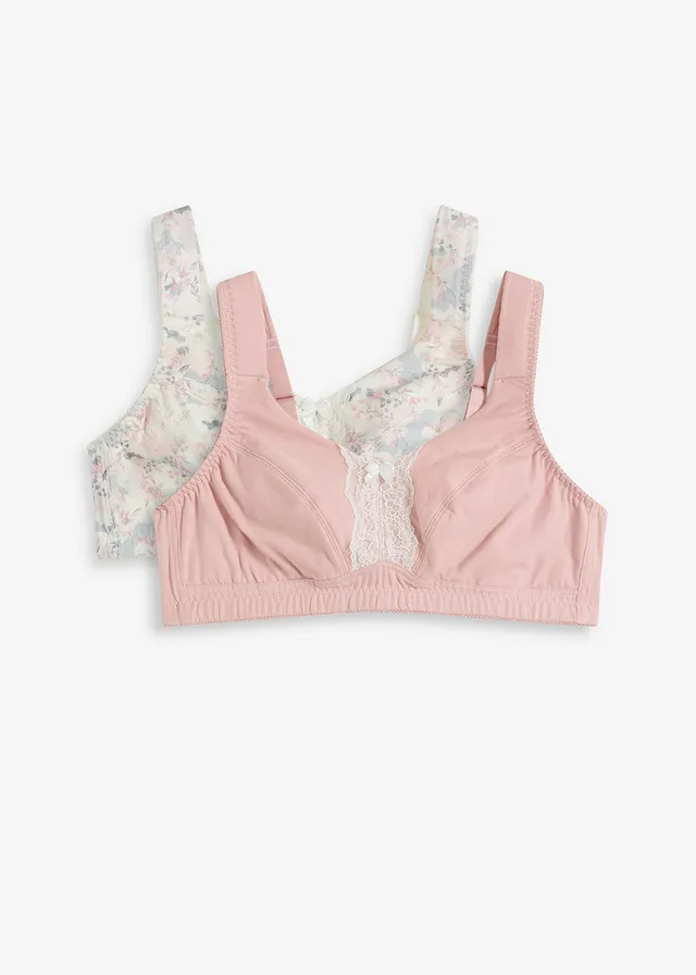 Sutien fără armătură, cu bumbac organic (2 buc.)