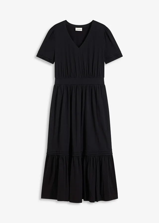 Jersey jurk • zwart • bonprix online shop