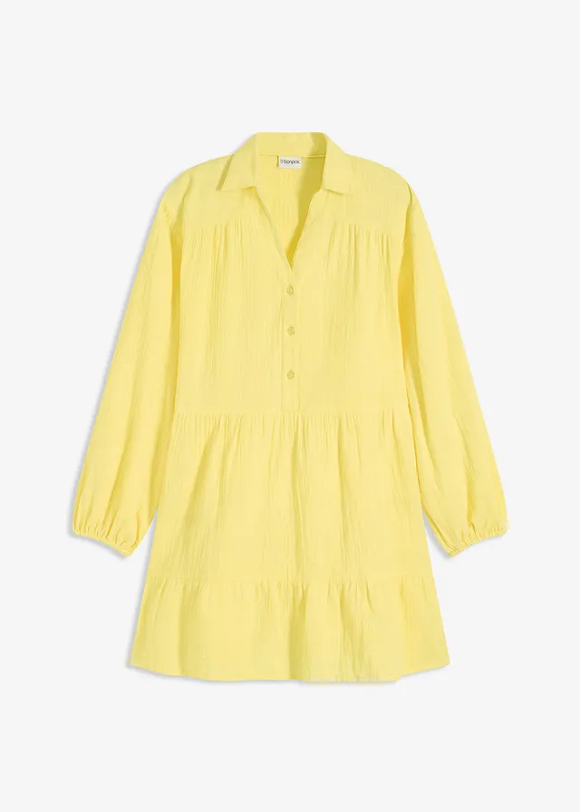 Rochie scurtă în trepte din muselină