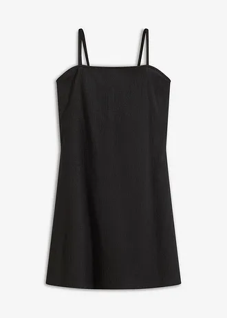 Jersey jurk met decoratieve strik achter • zwart • bonprix online shop