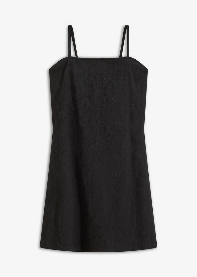 Jersey jurk met decoratieve strik achter • zwart • bonprix online shop