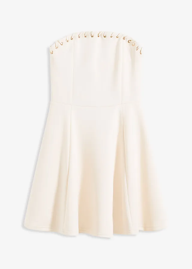 Robe avec détail chaîne, Couleur: écru