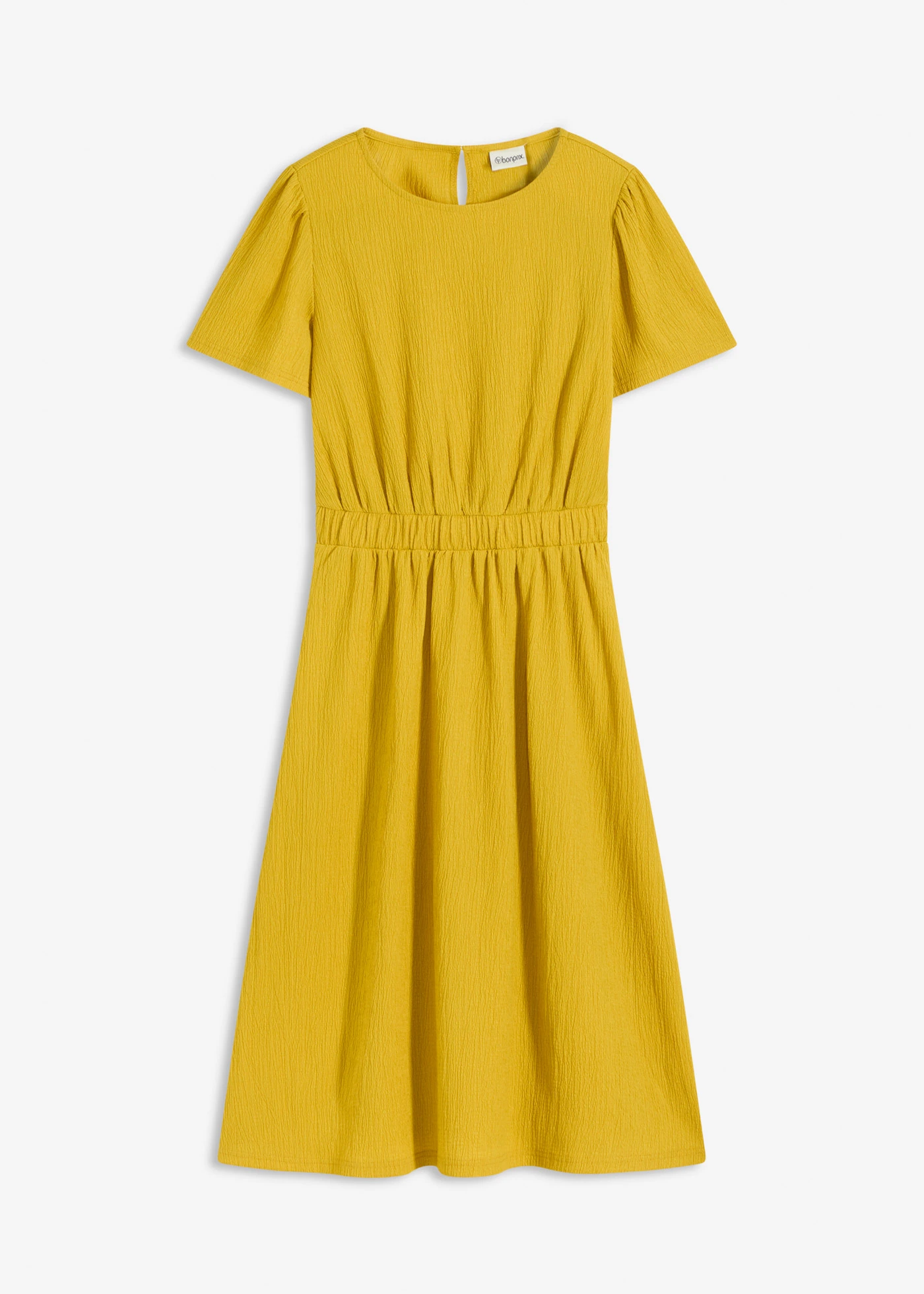 Rochie din jerse evazată • galben-lemoncurry • magazin bonprix