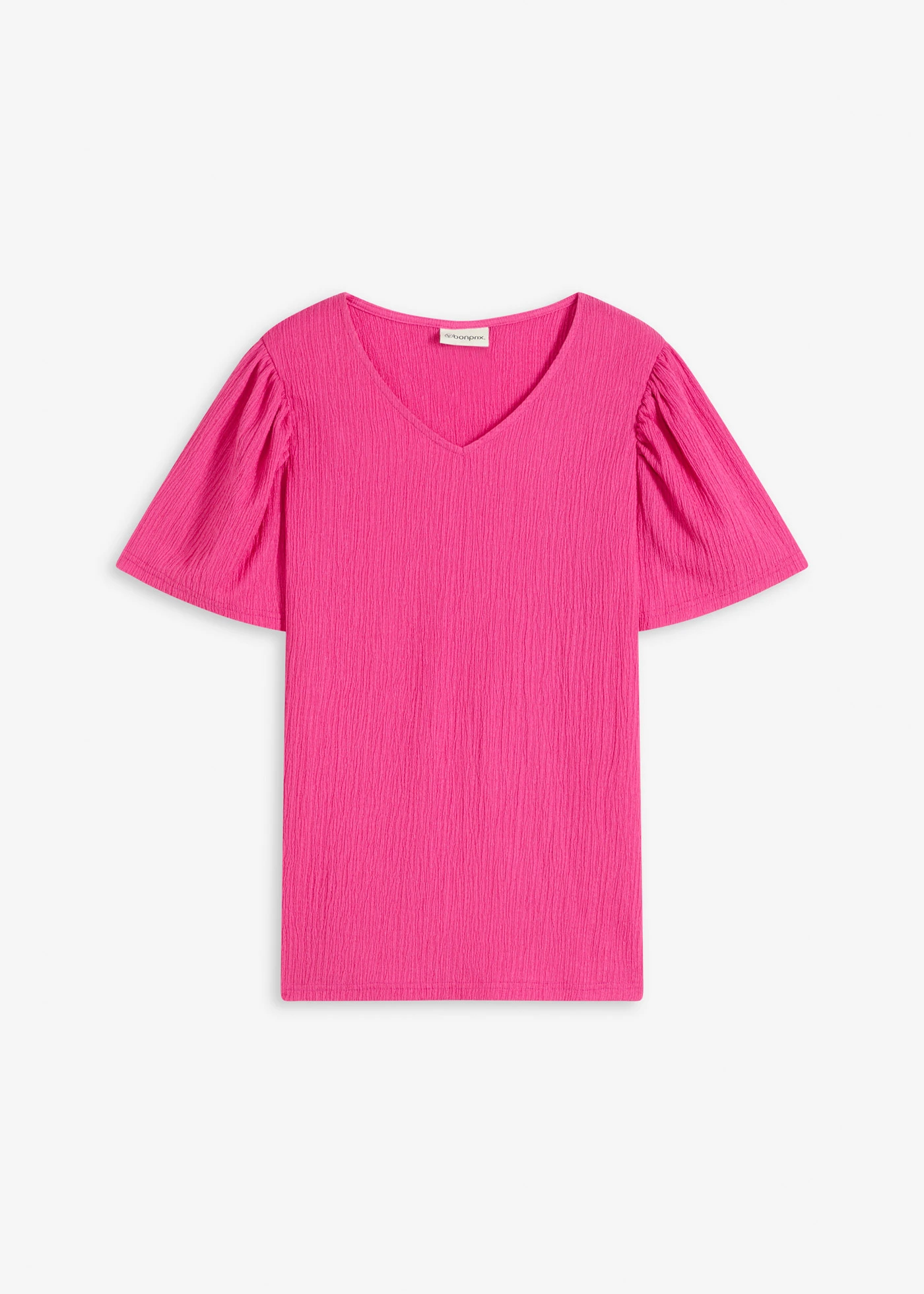 Tričko zo štruktúrovaného krepu • fuksiová • obchod bonprix