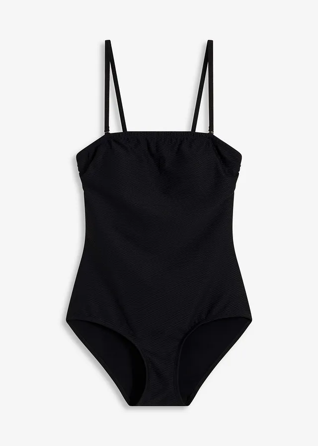 Costum de baie shape din material texturat cu efect modelator mediu