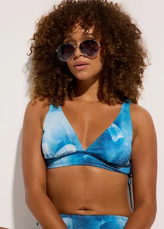 Třpytivé bikiny (2dílná souprava) • modrá • bonprix obchod