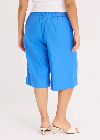 Bermudy ze lněné směsi, barva: ledovcově modrá