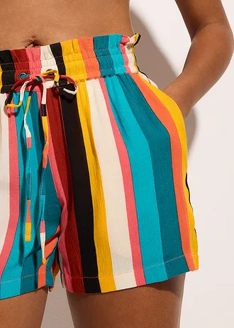 Short de plage en viscose fluide • multicolore rayé • Boutique bonprix