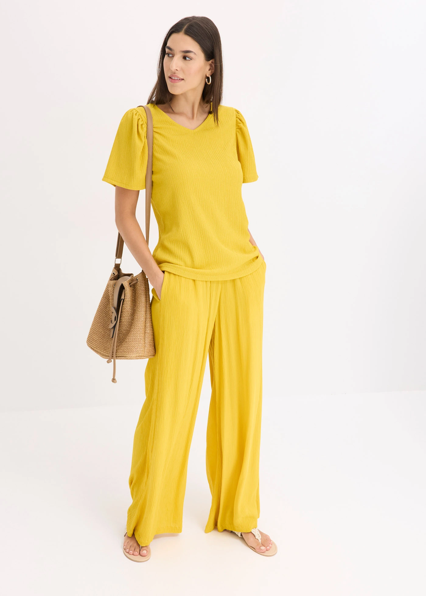 Shirt van gestructureerde crêpe • lemoncurry • bonprix online shop