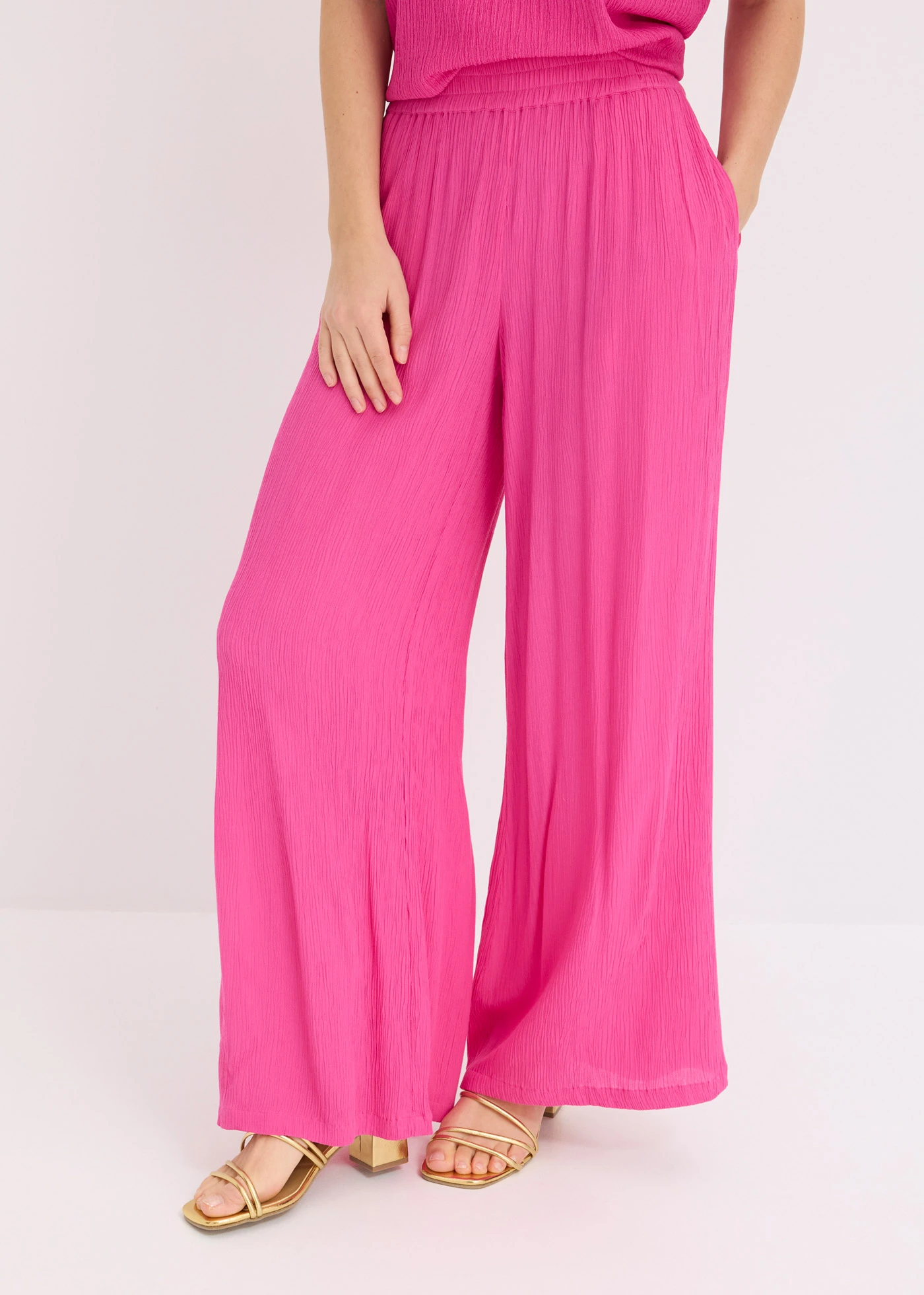 Broek van soepele viscose • fuchsia • bonprix online shop