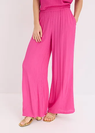 Broek van soepele viscose, Kleur: fuchsia