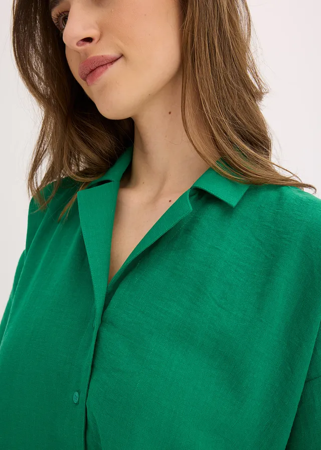 Chemisier oversize • vert brillant • product-page.page-title-suffix