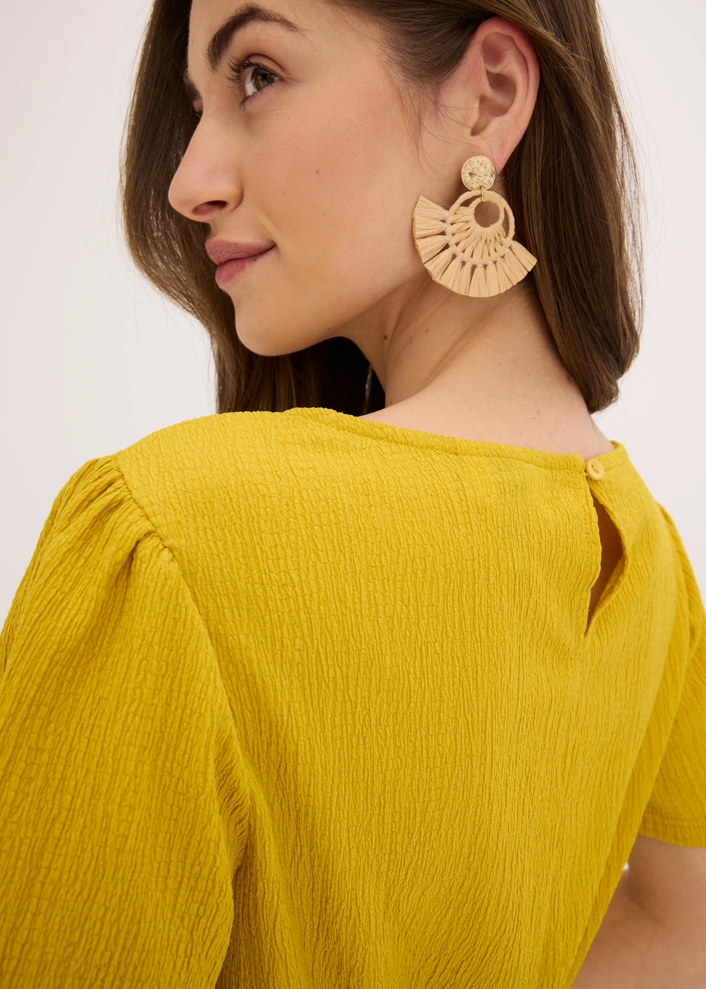 Robe évasée en jersey • curry • Boutique bonprix