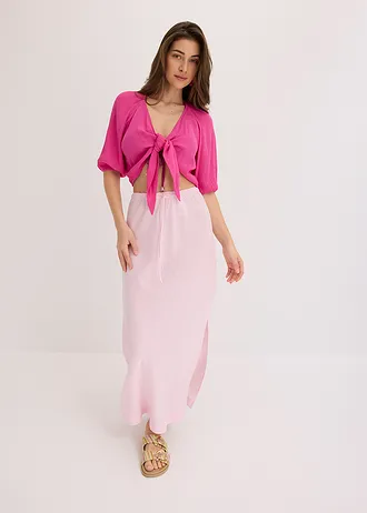 Blouse van soepele viscose, Kleur: fuchsia
