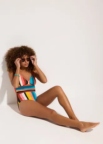 Jednodílné plavky • pestré barvy s proužky • bonprix obchod