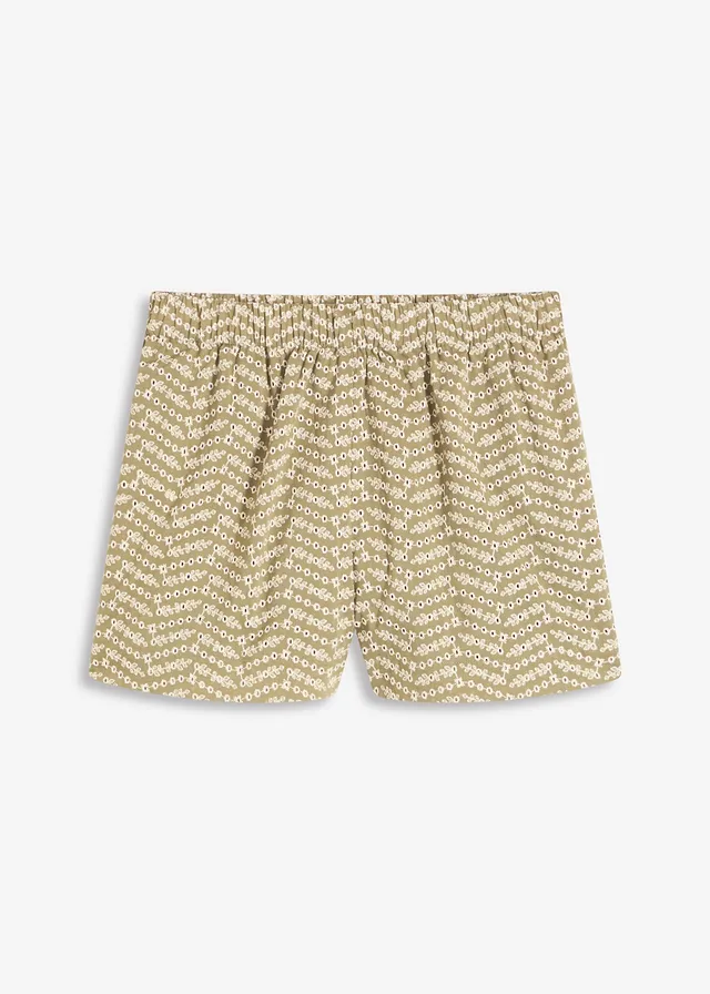 Short met broderie anglaise