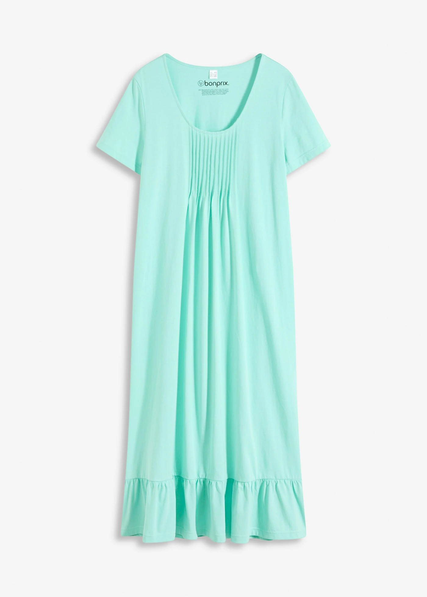 Chemise de nuit avec plis • menthe glaciale • Boutique bonprix
