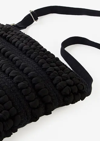Stoffen schoudertas • zwart • bonprix online shop