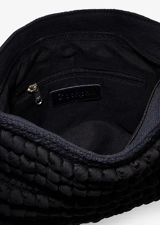 Stoffen schoudertas • zwart • bonprix online shop