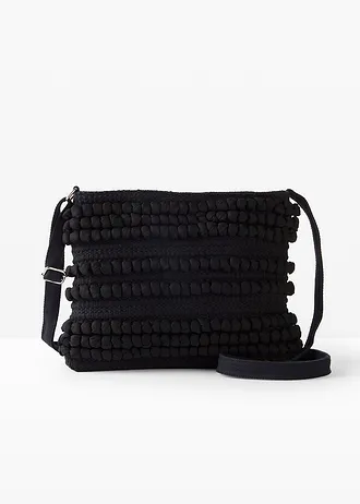 Stoffen schoudertas • zwart • bonprix online shop