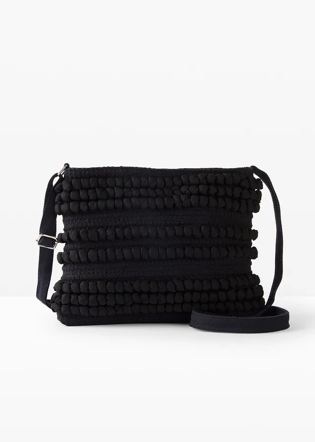 Stoffen schoudertas • zwart • bonprix online shop