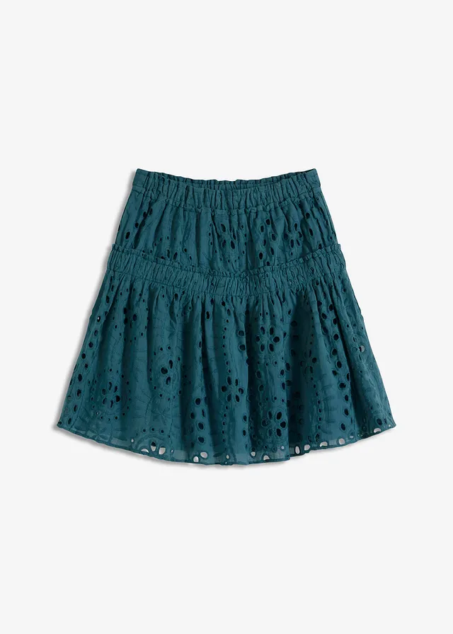Fustă mini cu broderie perforată