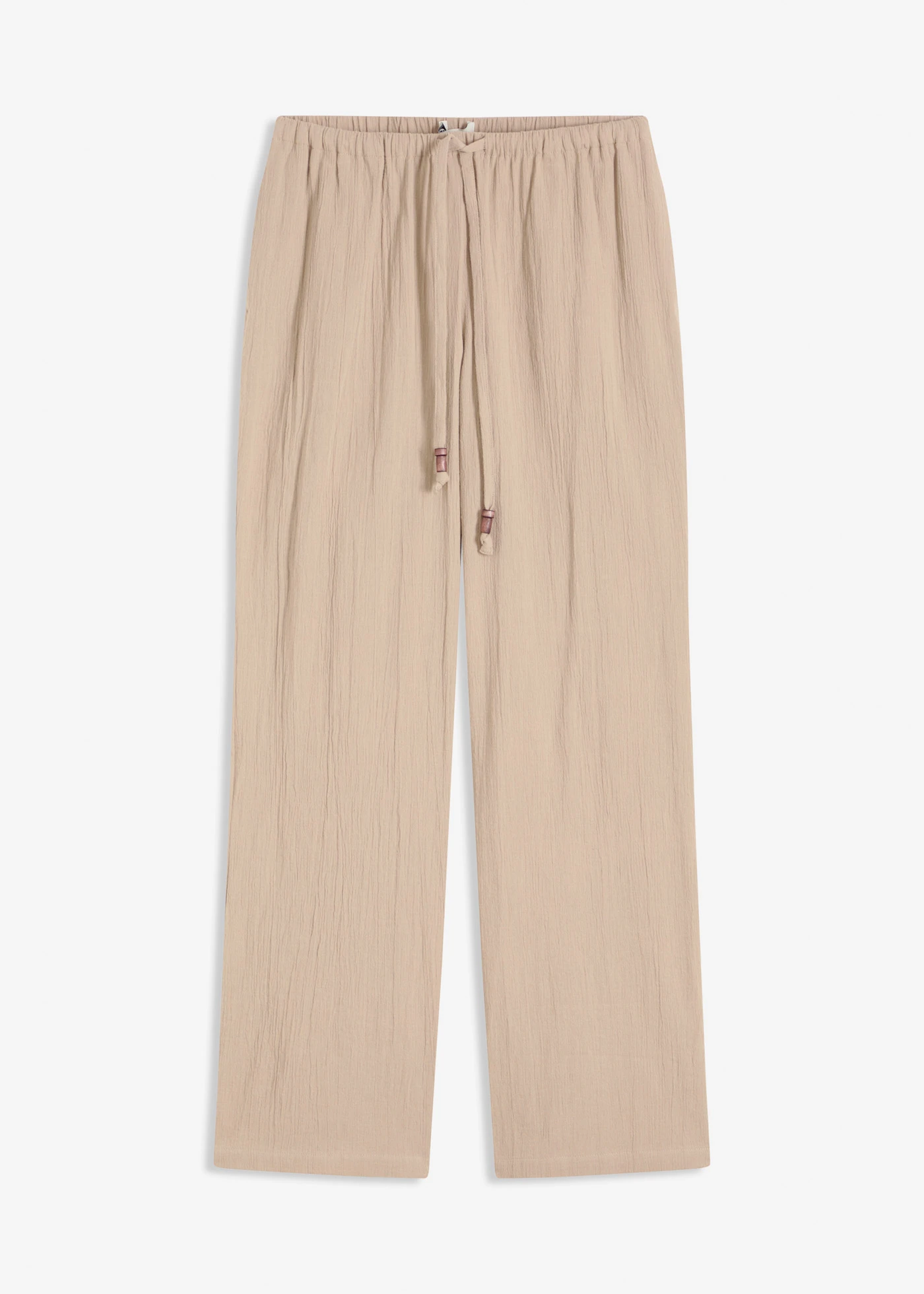Pantalon large, effet froissé • beige • Boutique bonprix