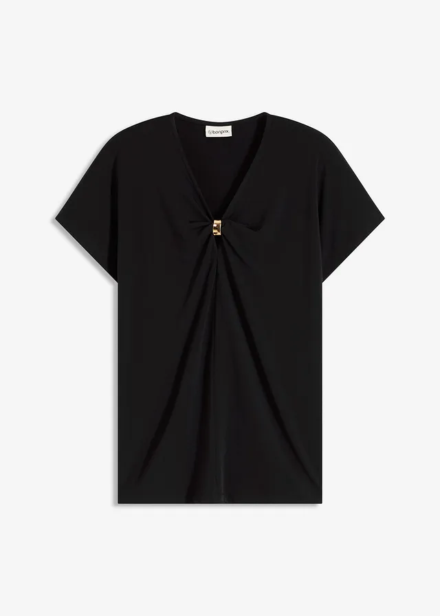 Bluză tricot cu inel decorativ