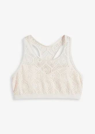 Haut de maillot brassière en dentelle • ecru • Boutique bonprix