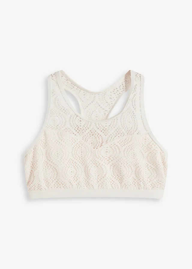 Haut de maillot brassière en dentelle • ecru • Boutique bonprix