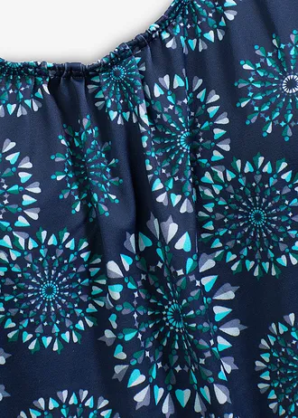 Tankini oversize à bretelles larges (ens. 2 pces) • bleu nuit graphique • Boutique bonprix