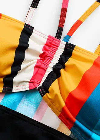 Jednodílné plavky • černá -pestré barvy s proužky • bonprix obchod