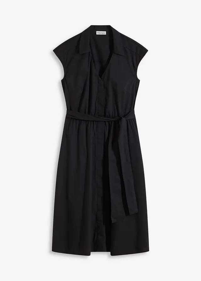 Robe-chemise avec ceinture à nouer