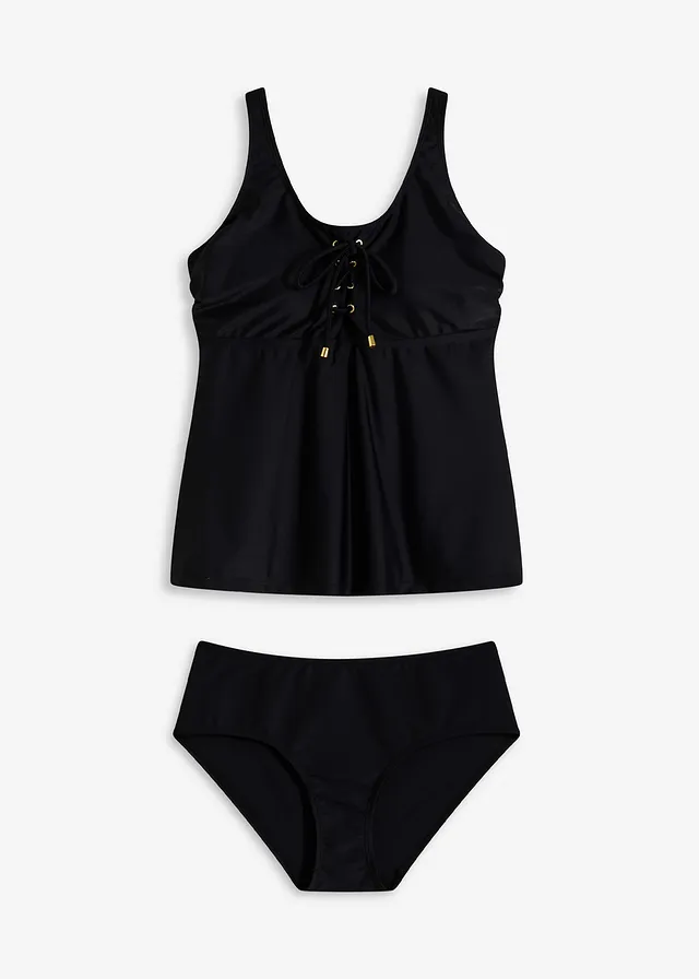 Tankini met vetersluiting (2-dlg. set)