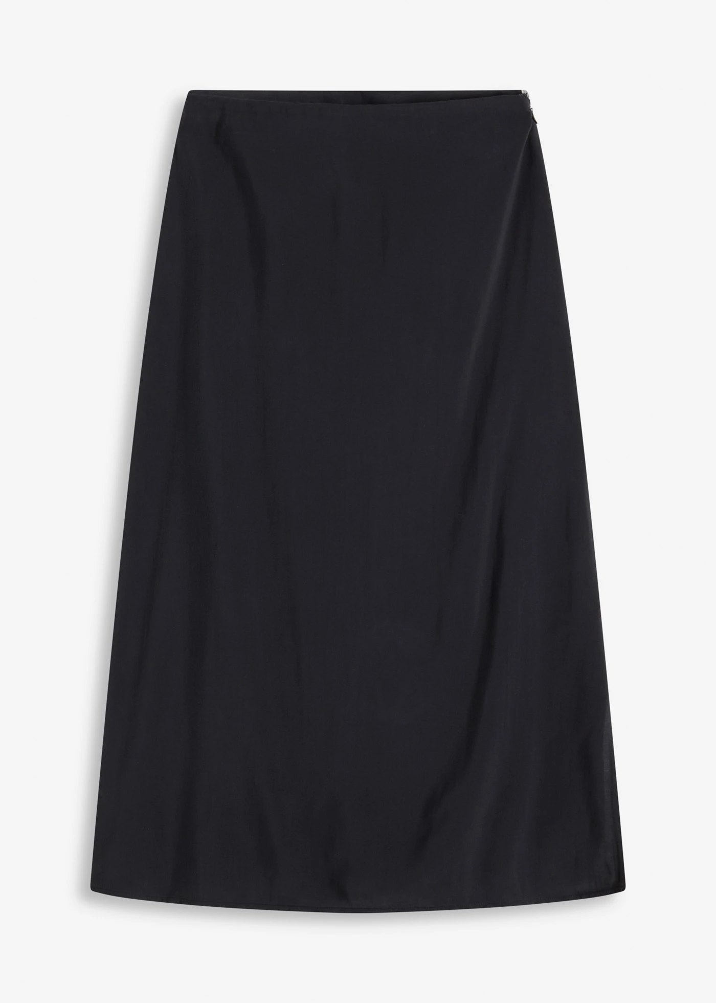 Midirok met soepele viscose • zwart • bonprix online shop