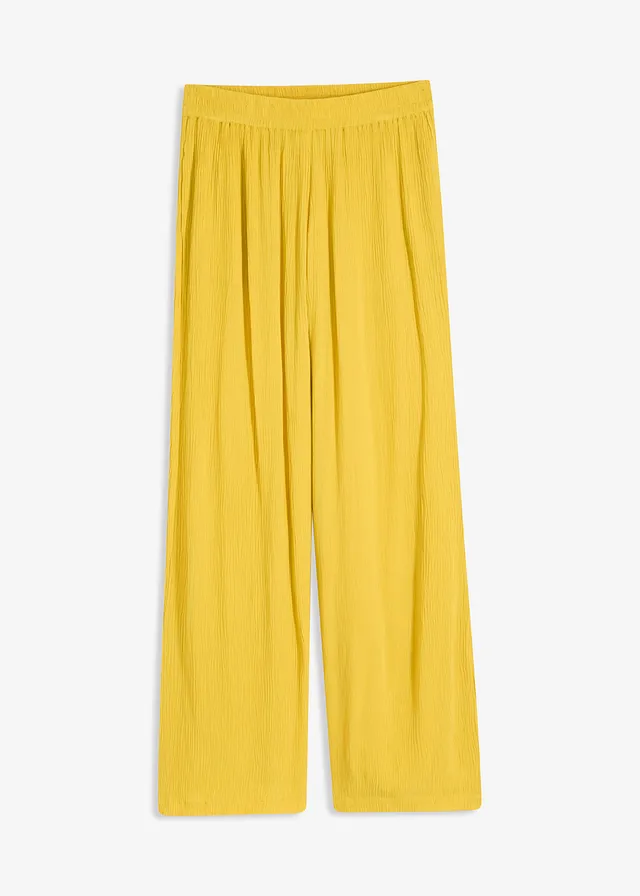 Broek van soepele viscose, Kleur: lemoncurry