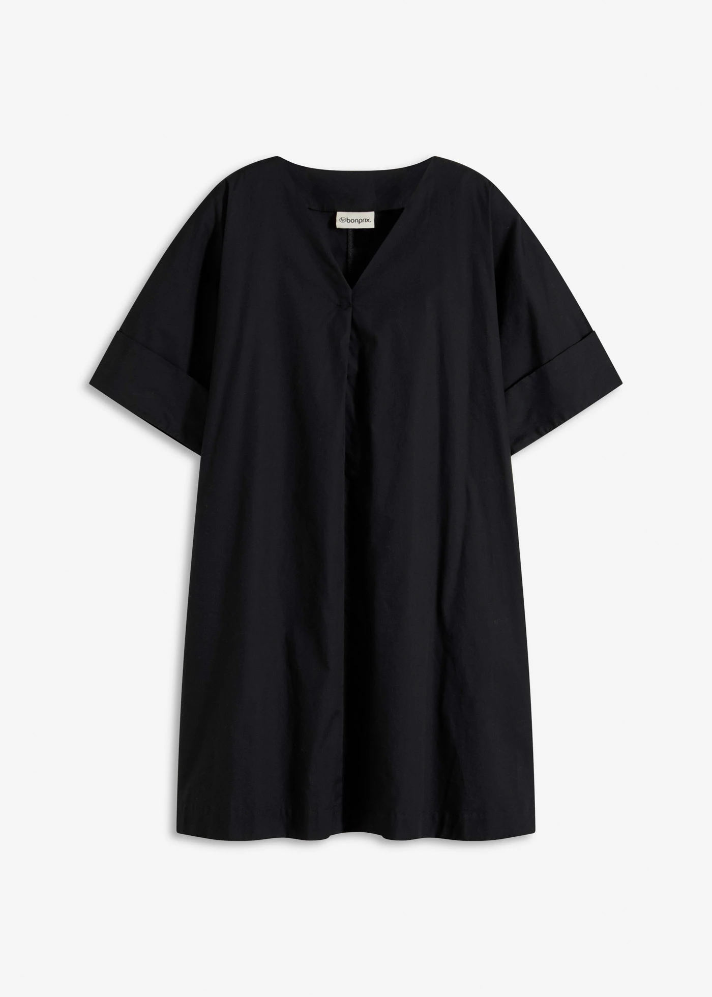 Tunikové šaty z čisté organické bavlny • černá • bonprix obchod